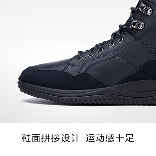 Clarks其乐男士秋冬复古潮流时尚前卫系带休闲户外靴子男 海军蓝 40