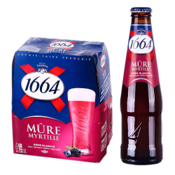 Kronenbourg 1664凯旋 蓝莓 果味精酿啤酒 250ml*6瓶
