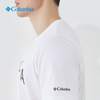 哥伦比亚（Columbia）短袖男士春夏季新款户外运动休闲时尚舒适透气棉质印花T恤AE1363 AE1363101 2XL