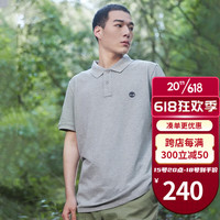 Timberland添柏岚短袖男士夏季新款户外透气商务POLO衫休闲宽松透气T恤A2EPM 052灰色/棉 XS/165