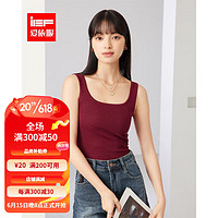 IEF/爱依服夏季背心女2023新款时尚穿搭ins辣妹风百搭针织吊带潮 酒红 均码