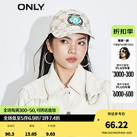 ONLY2023夏季新款休闲时尚百搭刺绣可调节棒球帽女123186005  C09 沙色CURDS&WHEY ACC