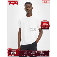 Levi's李维斯23新品男士休闲简约LOGO印花短袖T恤舒适百搭潮16143-1076 白色 XL