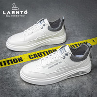 老人头（laorentou）春夏季小白鞋运动休闲鞋男士板鞋户外透气旅游男鞋子 LA05 白 39