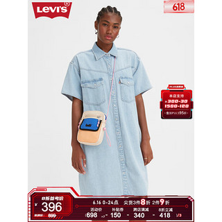 Levi's李维斯2023夏季新品女士牛仔连衣裙潮流A3344-0001 蓝色 L