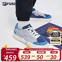 斐乐（FILA）FILA FUSION斐乐潮牌POP II男鞋场下帆布鞋2023夏新款轻便运动鞋 黎明灰/铁蓝色-GT 43