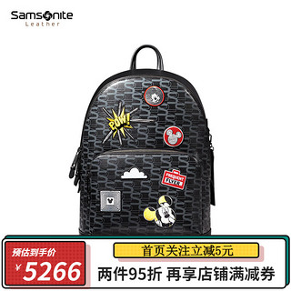 Samsonite 新秀丽 迪士尼合作款双肩包时尚潮流印花背包电脑包 NW1 黑色印花