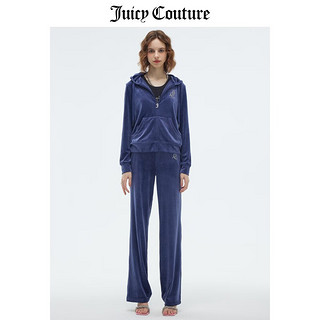 JUICY COUTURE2023夏季新款美式运动休闲裤云朵绒套装外套女 深蓝-衣 XS