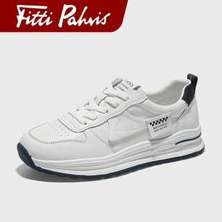 Fitti Pahris品牌女鞋2023夏季新款潮流休闲鞋女透气舒适运动鞋低帮系带小白鞋 白兰 34