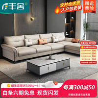 丰舍 沙发 纳米科技布艺免洗简约现代沙发大小户型轻奢客厅精品家具 科技布-海绵款 1.2米直排单人位