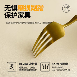 南柯一梦轻奢高级感皮革桌垫餐桌垫防水防油免洗书桌垫防烫茶几桌面垫桌布 草绿-紫色 60*120cm