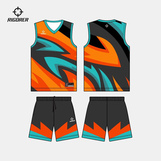 准者（RIGORER）排球服套装高端印个网球服性定制球衣比赛队服男球服 波属云委白 S/165