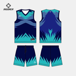 准者（RIGORER）排球服套装高端印个网球服性定制球衣比赛队服男球服 波属云委白 S/165