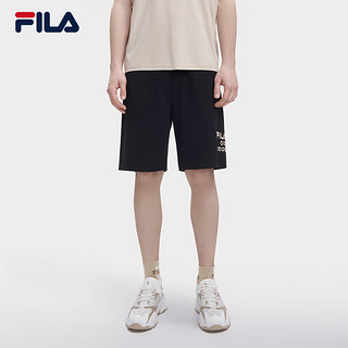 FILA 斐乐官方男子针织短裤2023夏时尚休闲运动基础简约男裤