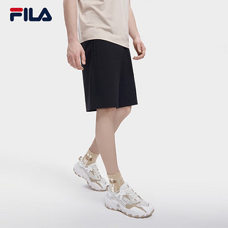 FILA 斐乐官方男子针织短裤2023夏时尚休闲运动基础简约男裤