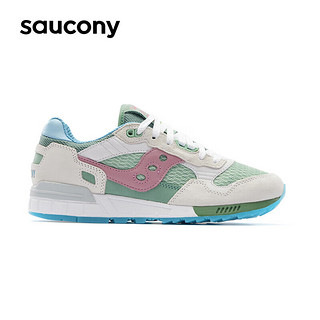 Saucony索康尼SHADOW 5000休闲鞋男女复古鞋情侣时尚运动鞋白彩兰44.5