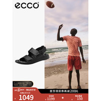爱步(ECCO)凉鞋男 2023年新款真皮防滑魔术贴凉皮鞋男 科摩男鞋系列500944 黑色50094401001 40