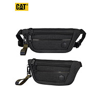 CAT卡特腰包休闲胸包手机包潮流轻盈小包便携潮单肩包防泼水黑 84031