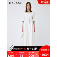 moussy 2023夏季新款甜美风露肩泡泡袖大摆连衣裙女010GS230-2660 013象牙色 00001/S