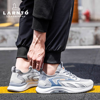 老人頭(laorentou)休闲鞋男鞋夏季飞织鞋运动网鞋旅游鞋户外跑步板鞋男 LA03 白 42