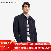 Tommy Hilfiger 男装商务简约小绣标通勤拉链翻领单夹克外套 藏青色DW5 XS