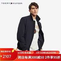 Tommy Hilfiger 男装商务休闲型格小绣标拉链翻领单夹克外套 藏青色DW5 XS