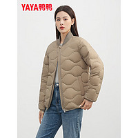 YAYA 鸭鸭羽绒服 国标羽绒服女短款棒球领 YE2A027355W