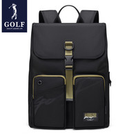 高尔夫(GOLF)双肩背包可装15.6英寸电脑包男女同款潮流运动背包 款式3-黑色