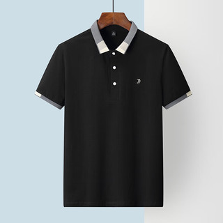 ROMON 罗蒙 【罗蒙】【棉】2023新款夏季POLO衫男潮流休闲刺绣T恤青年商务上衣短袖