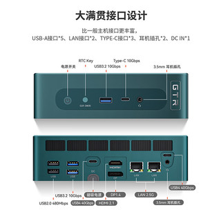 Beelink 零刻 GTR7 迷你电脑主机（R7-7840HS、准系统）