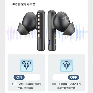 Plantronics 缤特力 Voyager Free 60 真无线蓝牙降噪耳机 防尘防水 超长续航 支持无线充电 黑色