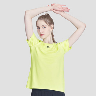 DESCENTE迪桑特 CYCLING系列 女子短袖针织衫 D3232CTS73 LM-柠檬黄 S(160/80A)