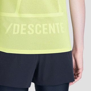 DESCENTE迪桑特 CYCLING系列 女子短袖针织衫 D3232CTS73 LM-柠檬黄 S(160/80A)