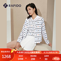 Rapido雳霹道2023年夏季新款女子连帽拉链皮肤衣夹克外套CP3439J37 蓝色 160/84A