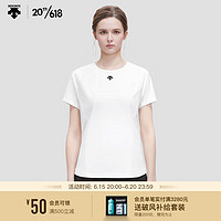 DESCENTE迪桑特 WOMENS TRAINING系列 女子短袖针织衫 D3232TTS37 WT-白色 S(160/80A)