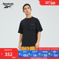 Reebok锐步官方夏季新款Tee男子针织运动休闲短袖T恤23RCS413M 23RCS413M001 A/L