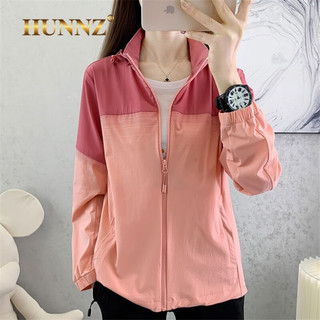 HUNNZ品牌防晒衣女款防紫外线冰丝皮肤衣运动速干户外防嗮服外套女 香芋紫 L