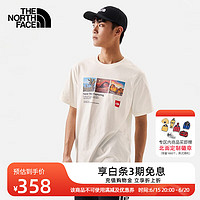 北面（The North Face）短袖T恤男户外舒适透气夏季新款81N7 N3N/米白色 XXL/185