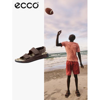 爱步(ECCO)凉鞋男 2023年新款真皮防滑魔术贴凉皮鞋男 科摩男鞋系列500944 可可棕50094402482 44