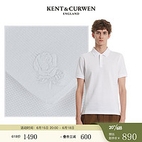 KENT&CURWEN肯迪文KC春夏新款男女款玫瑰纯色短袖Polo衫K47H9EO02A 白色 S