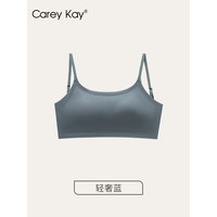 Carey Kay美背内衣女夏季凉感大U露背性感吊带文胸薄款聚拢学生胸罩抹胸 蓝色 L