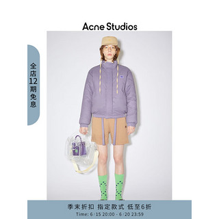 Acne Studios男女同款Face表情热敏加厚夹克外套棉服C90122 黑色/紫罗兰 XS