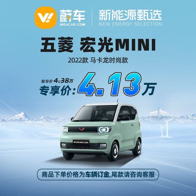 SGMW 上汽通用五菱 五菱宏光mini 22款 马卡龙时尚款蔚车新车新能源汽车