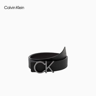 Calvin Klein Jeans23春男士双面用字母扣孔牛皮腰带HC0605 001-太空黑 95