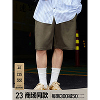 速写男装商场同款2023夏新品短裤宽松直筒休闲棉质9N4E13080 311深军绿 XS