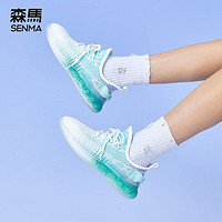 森馬（Senma）飞织鞋女鞋春夏运动鞋女网面运动鞋女士慢跑步鞋子女 绿色(女鞋)F款XL-BK901G 36