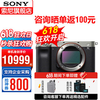 索尼（SONY） Alpha7C全画幅微单数码相机a7c/A7C vlog视频自拍 ilce-7c 银色单机身（不含镜头） 官方标配