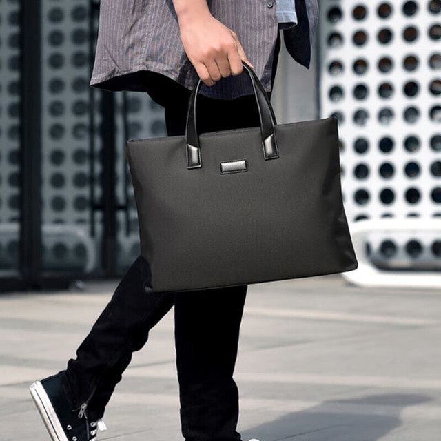 teemzone 廷尊商务休闲公文包男士笔记本电脑包多功能手提包大容量男包 8166黑