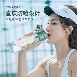 炊大皇 喷雾杯Tritan大容量水杯云朵白 600ml