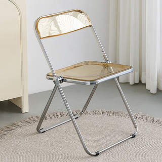 全友家居折叠椅现代简约便携可折叠收纳电镀金属框架家用椅DX118010 折叠椅B(1包1把)